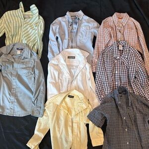 Boys 5/6  Button-Down Shirts Lot - GAP, Old navy, spring notion, REI, Gymbore